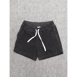 Bear Bottom Corduroy Shorts Mens Small Black 5.5" inseam Pockets Drawstring